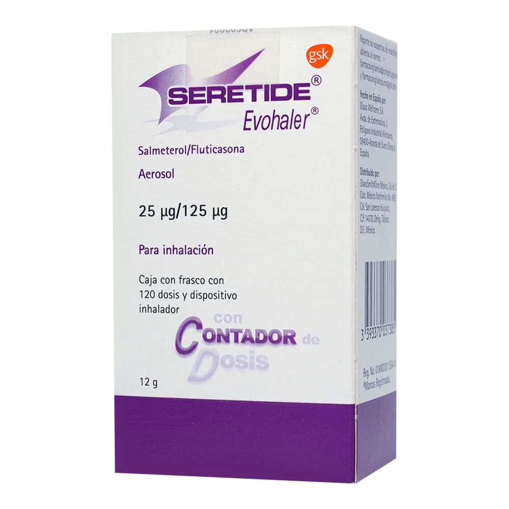 SERETIDE EVO 25/125MCG INHALACION 120 DOSIS
