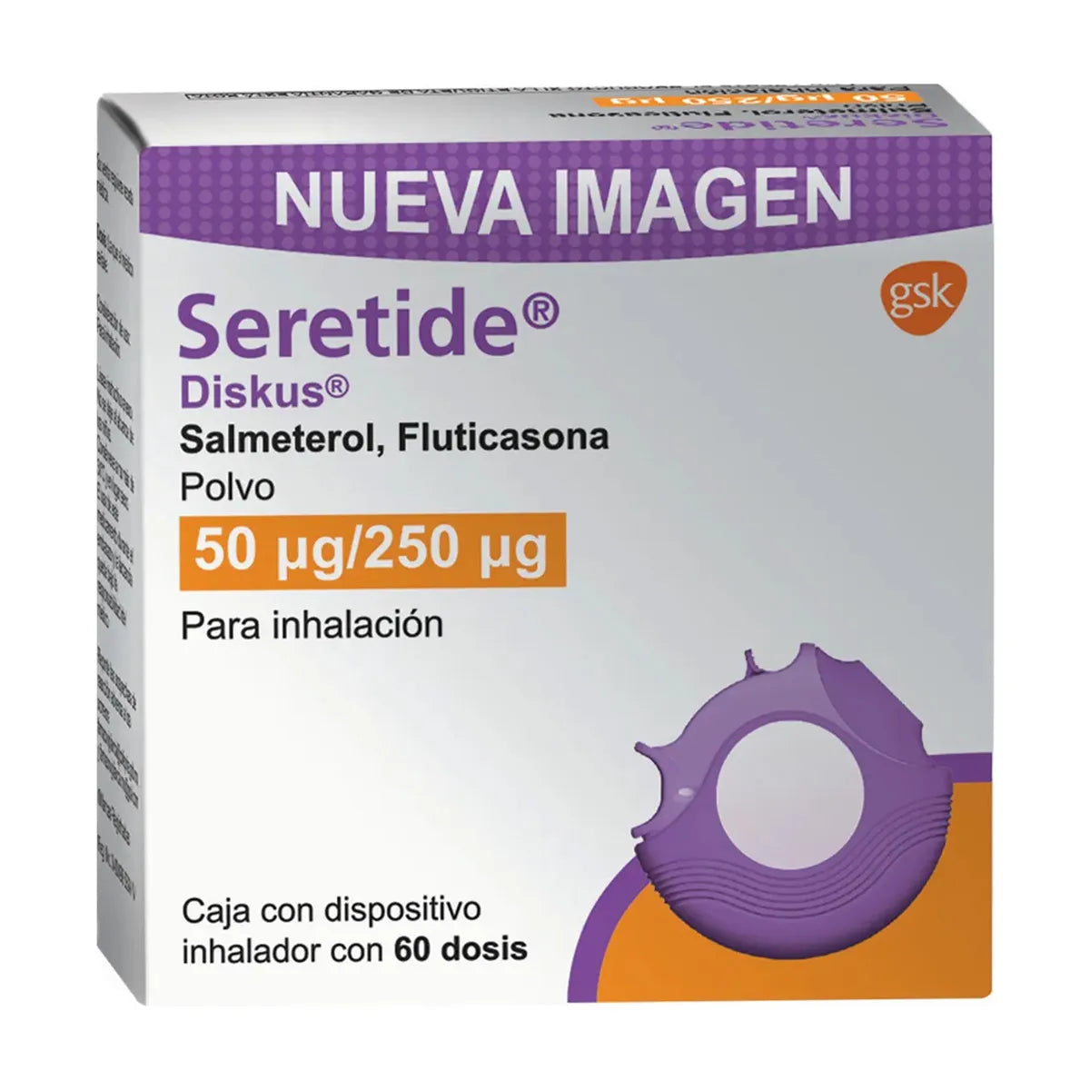 SERETIDE DISKUS 50/250MCG INHALACION 60 DOSIS