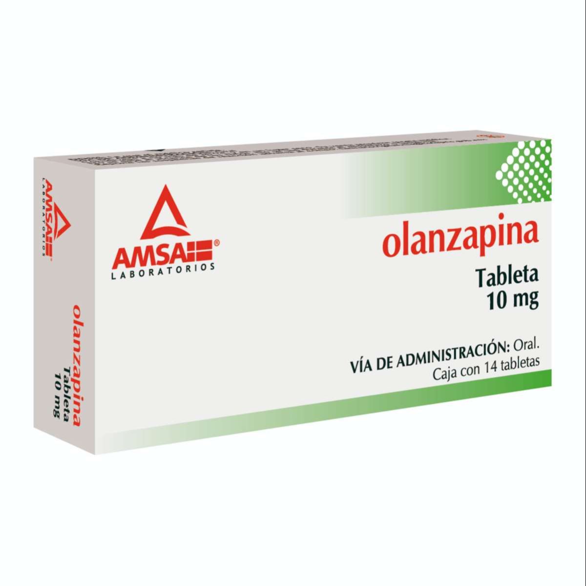 OLANZAPINA AMSA 10MG TABLETAS C/14 (GI)