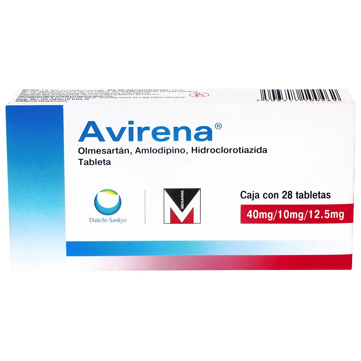 AVIRENA 40/10/12.5MG TABLETAS C/28
